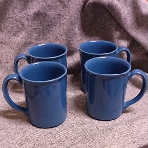Corningware Deep Blue Dining Mugs Set of 4 for Coffee and Tea